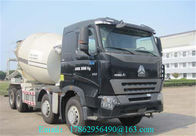 8 × 4 371 Peralatan Pencampuran Semen Euro Euro II, Truck Mounted Concrete Mixer Dengan HW76 Cab