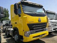 8800kg Curb Weight Tractor Head Trailer, Yellow Heavy Truck Trailer LHD / RHD