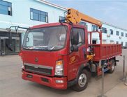 4x2 2 Ton Boom Truck Crane / Light Lorry Mounted Crane Dengan WLY6T46 Gear Box