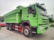 Green 10 Wheel RHD 20 Ton Dump Truck SINOTRUK Merek Dengan Steering Jerman ZF8118