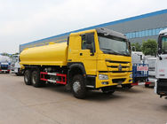 Kuning 6x4 18m3 Truk Tanker Air Sprinkler Truk Dengan HW76 Memanjang Cab