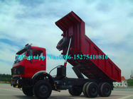 6x6 Off Road Heavy Duty Dump Truck 40000kg Ke 60000KG Memuat Berat 85km / H