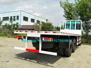 Tanah Kasar Flatbed Heavy Cargo Truck 10 Wheeler Untuk DR CONGO High Performance