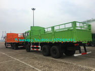 Hijau 6x4 30 Ton 380hp Heavy Cargo Truck Side Wall Kendaraan Dengan Weichai Engine