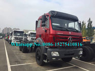 Penggunaan Militer Merah 6x6 Truk Kargo / Off Road Cargo Truck Mengadopsi Teknologi Benz