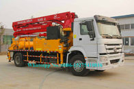 Zoomlion Sany 23m Verticle reach Truck Mounted Concrete Pump 23X-4Z dengan Output 100m³ / jam Peralatan Konstruksi