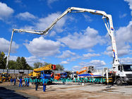 Zoomlion Sany 23m Verticle reach Truck Mounted Concrete Pump 23X-4Z dengan Output 100m³ / jam Peralatan Konstruksi