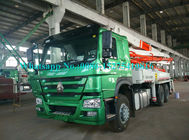 Zoomlion Sany 34m Menempatkan Kedalaman Truck Mounted Concrete Pump 34X-4Z dengan Output 120m³ / h Peralatan Konstruksi