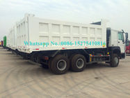 Warna Putih HOWO 371/336/290 / 266HP 6x4 10 wheeler Penambangan Dump / Dumper / Tipper Truk teknologi Volvo Untuk Laos Myanmar