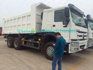 Warna Putih HOWO 371/336/290 / 266HP 6x4 10 wheeler Penambangan Dump / Dumper / Tipper Truk teknologi Volvo Untuk Laos Myanmar