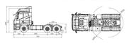 Tangki Bahan Bakar 800L 10W FAW Tractor Head Trailer Model Truk CA4250 11 Liter 420HP