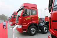 Red J5P Dump Truck Dumper 6 * 2 / Truk Tugas Berat FAW JIEFANG Drive Kanan