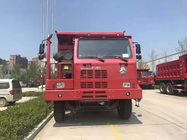 Truk Dump Berat Penambangan Warna Merah 6 * 4 / Transmisi Manual Tipe 30 Ton Tipper Truck
