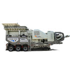 AC Motor Mobile Jaw Crusher, Rock Crushing Machine 100-120t / h Untuk Stone Crusher Plant