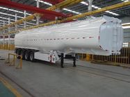 35 Ton 42m³ Tanker Minyak Stainless Steel Jet / Trailer Tangki Bahan Bakar
