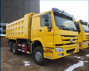 Warna Kuning 371hp Heavy Duty Dump Truck 6x4 Dengan Kemudi ZF8118