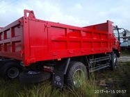 FAW 4x2 Dump Truck Tipper Warna Merah Tugas Ringan Bingkai Kekuatan Tinggi