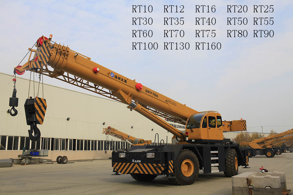 Konstruksi Jembatan Gunakan Boom Truck Crane Dengan 360 ° Swing Tidak Terbatas RT70U RT70E