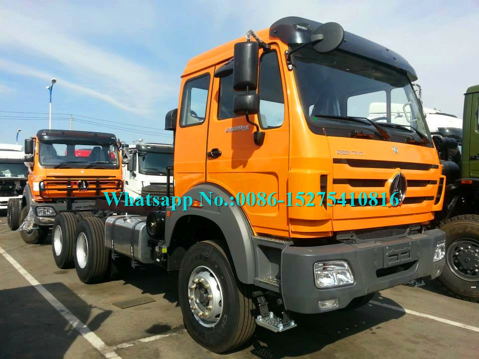 Orange BEIBEN Beiben Tractor Truck, Trailer Head Truck Tangan Kiri Drive Untuk Logistik