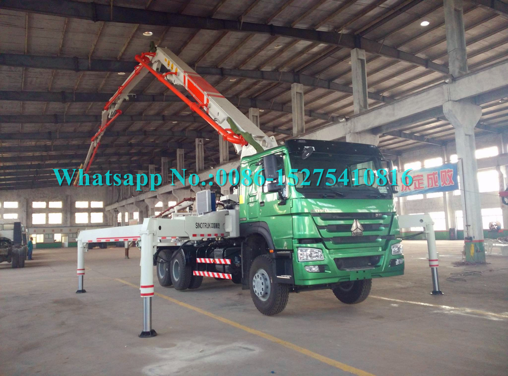 Zoomlion Sany 34m Menempatkan Kedalaman Truck Mounted Concrete Pump 34X-4Z dengan Output 120m³ / h Peralatan Konstruksi
