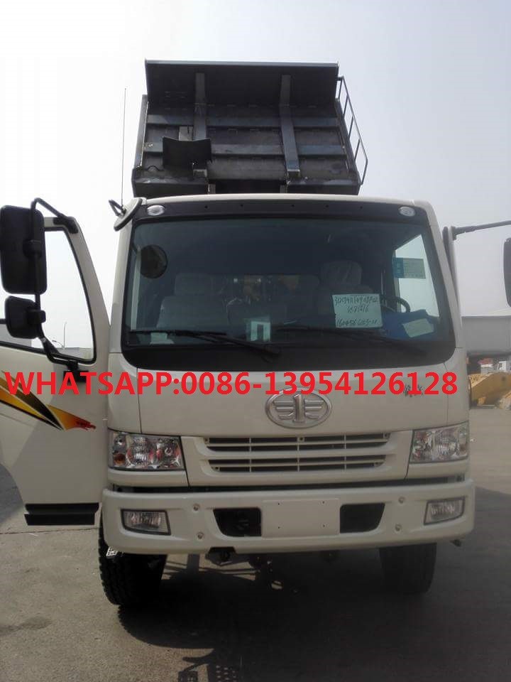 4090 MM Wheelbase FAW J5K 4X2 Tugas Berat Dump Truck 180HP 9M3 Kapasitas Tubuh