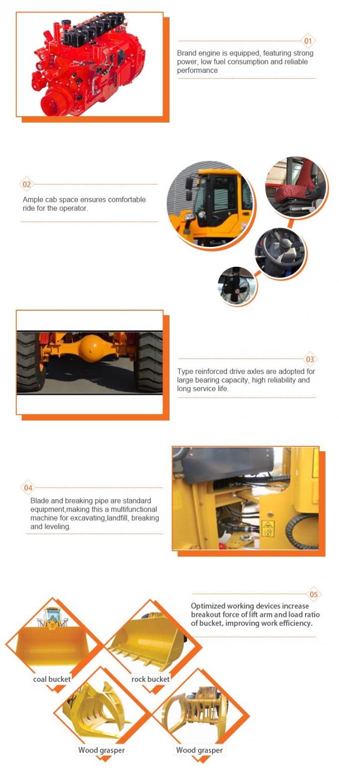 Shantui wheel loader SL50W pemuat peralatan pemindah bumi
