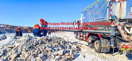 Keamanan yang sepenuhnya cerdas Keandalan Tread Bulk Trucks 15/20/25Ton Heavy Ammonium minyak peledak Emulsi ANFO Truck MMU MEMU Untuk Mongolia DR CONGO PERU Ghana Mining Blasting