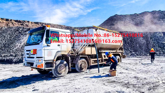 Biaya tinggi efektif Cina Keamanan Keandalan Tread Bulk Trucks 15/20/25Ton Heavy Ammonium minyak peledak Emulsi ANFO Truck MMU MEMU Untuk Mongolia DR CONGO PERU Ghana Mining Blasting BCLH/BCRH/BCZH