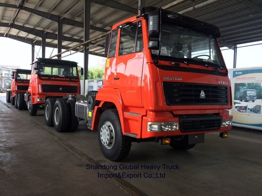 HOWO Truk 6X4 Truk Pengeboran Sinotruk Tipper 10 Roda 50 Ton Traktor Truk