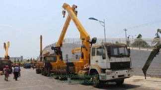 Brand New 6X4 HOWO Flatbed Truck Crane Telescopic Boom Truck