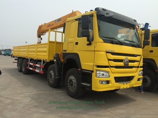 Brand New 6X4 HOWO Flatbed Truck Crane Telescopic Boom Truck