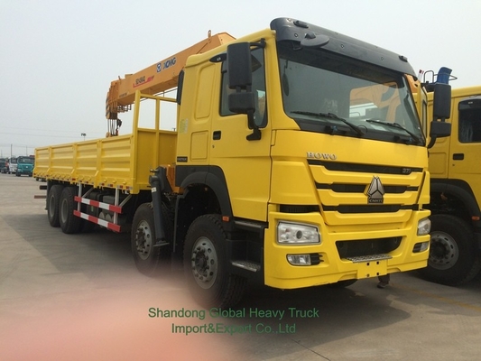 Brand New 6X4 HOWO Flatbed Truck Crane Telescopic Boom Truck