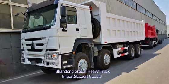 Sinotruck Cina Howo 400hp Tipper 8x4 Mini 60 Ton Canter truk baru