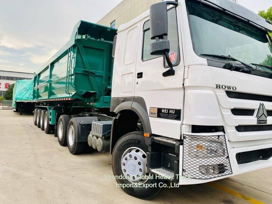 10 Roda 6X4 40t Sinotruk HOWO Kontainer Kargo Trailer Traktor Kepala Truk