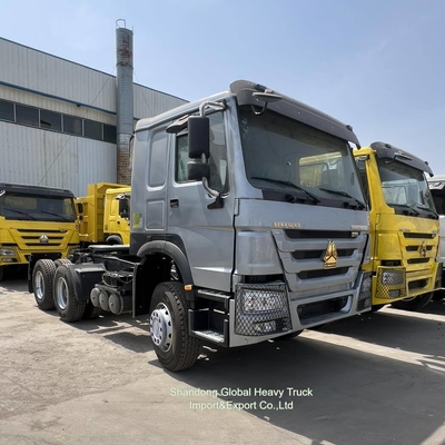 Sinotruk HOWO Baru / Bekas 371HP Euro 2 6X4 Rhd Pengemudi Tangan Kanan Truk Trailer Head Traktor Truck