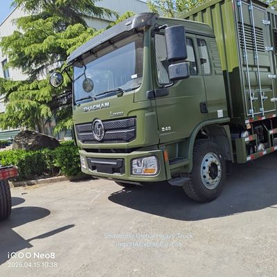 Truk Kargo Penggerak Sinotruk HOWO 4×2 dengan Mesin 210 hp dan Truk Boks Pelat Bergelombang Paduan Aluminium