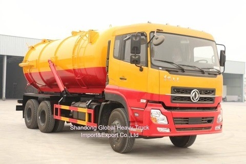 Dongfeng 6*4 Kondisi tinggi 290HP Vacuum Limbah Penyedot Tanker Truk Limbah Penyedot Truk