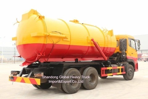 Dongfeng 6*4 Kondisi tinggi 290HP Vacuum Limbah Penyedot Tanker Truk Limbah Penyedot Truk