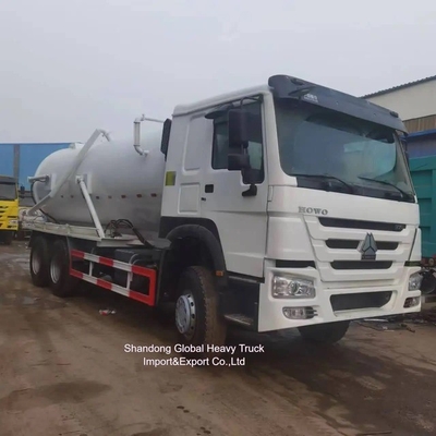 HOWO 10000L Truk pembuangan air limbah vakum Tangki pembuangan air limbah Pembersih air limbah Truk hisap