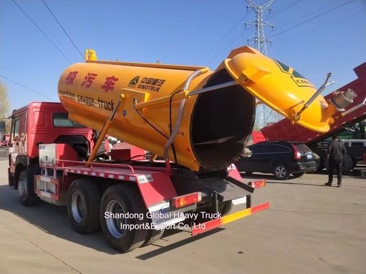 Dongfeng 6X4 18cbm Vacuum Sewage Suction Truck dengan 8m Sewage Suction Pipe dan 6x4 Drive Wheel