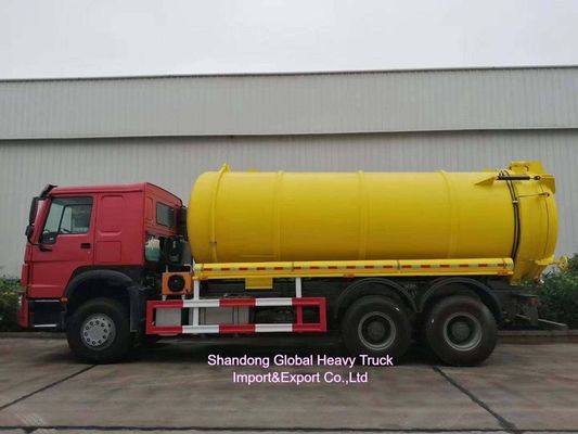 HOWO 15CBM Truk Penyedot Air Limbah Vakum dengan 6×4 Drive Type dan Hydraulic Tipping Discharge untuk Pembersihan Septic Tank