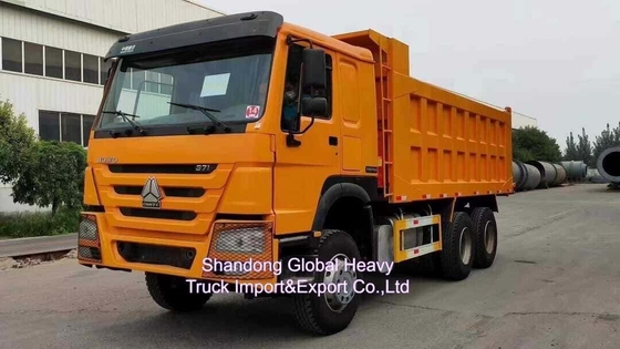 Dipergunakan Diperbarui Kiri Dirver Berat Tipe 6X4 HOWO Truk 10 Roda Truk