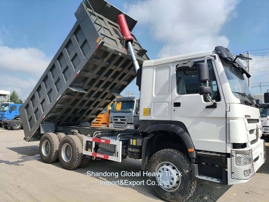 Truk dump berat bekas 6*4 375HP Sinotruk HOWO Truk tipper Truk dump