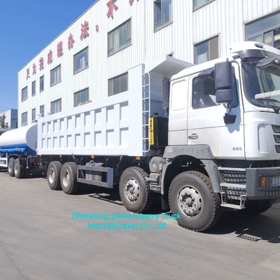 Truk Tipper Shacman 380HP Truk Sampah 6*4/8*4 Seri F3000 Truk Dump 80 / 120ton