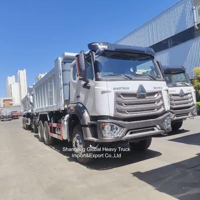 12 roda Sinotruck 40-60 ton digunakan HOWO 8X4 371HP 375HP 380HP Diesel Truck Pengemudi Kanan Hand Dump Truck