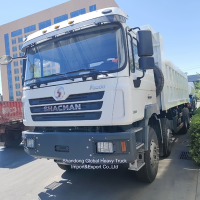 Truk Sampah Shacman F3000 Double Bridge Raja Ratusan Ton Sabuk AC Kunci Anti-Pencurian