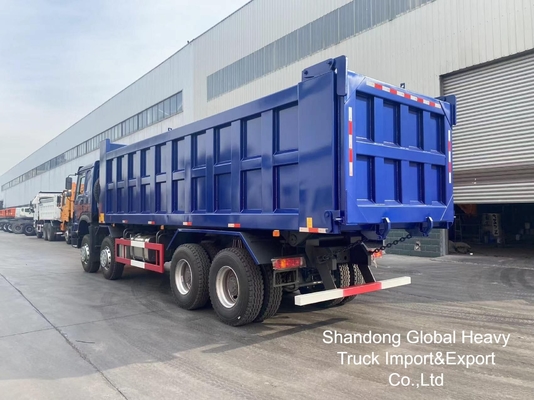 China Sinotruk HOWO Bekas 371/375HP 8X4 Drive Kanan Mini Dump Truck dalam stok