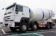 8 × 4 371 Peralatan Pencampuran Semen Euro Euro II, Truck Mounted Concrete Mixer Dengan HW76 Cab