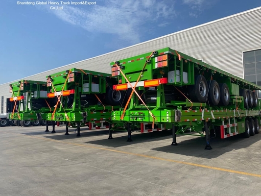 Heavy Duty 50ton 2axles Lowbed Semi Trailer for Heavy Construction Equipment Transport