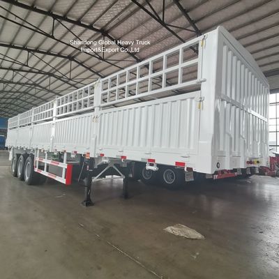 3 poros 50 Ton pagar Semi trailer dengan suspensi udara